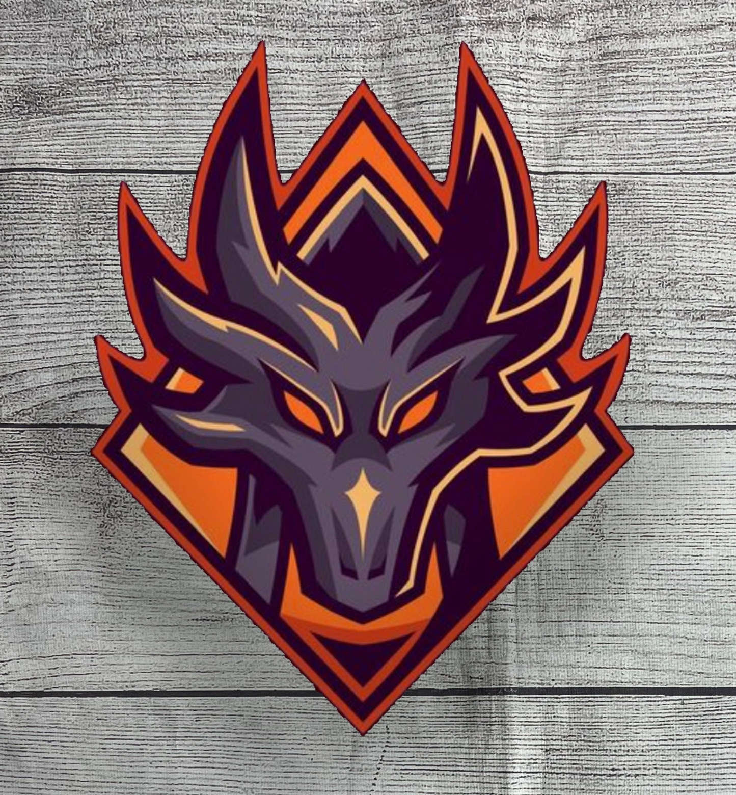 Dragon Head Solid Wood Sign Wall Art