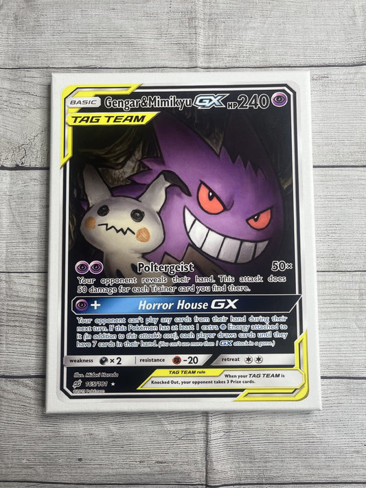 Gengar and Mimikyu Team up Canvas Wall Art