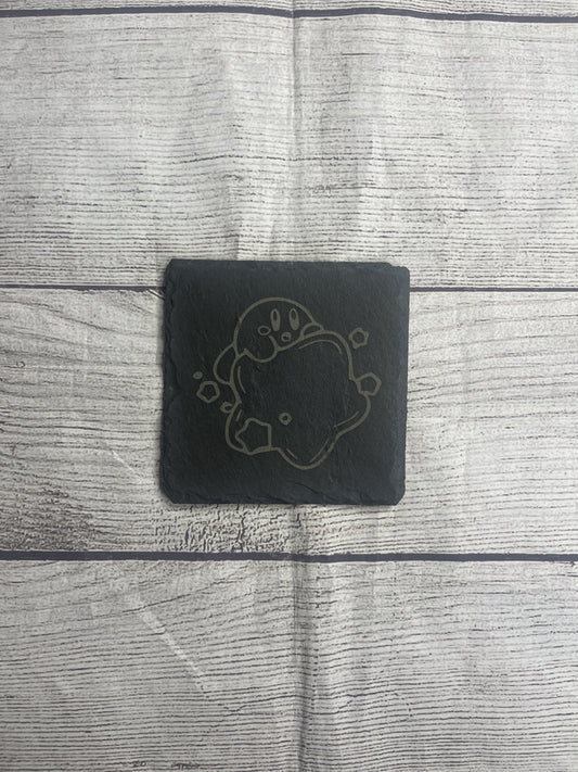 Kirby Laser Engraved Slate Coasters