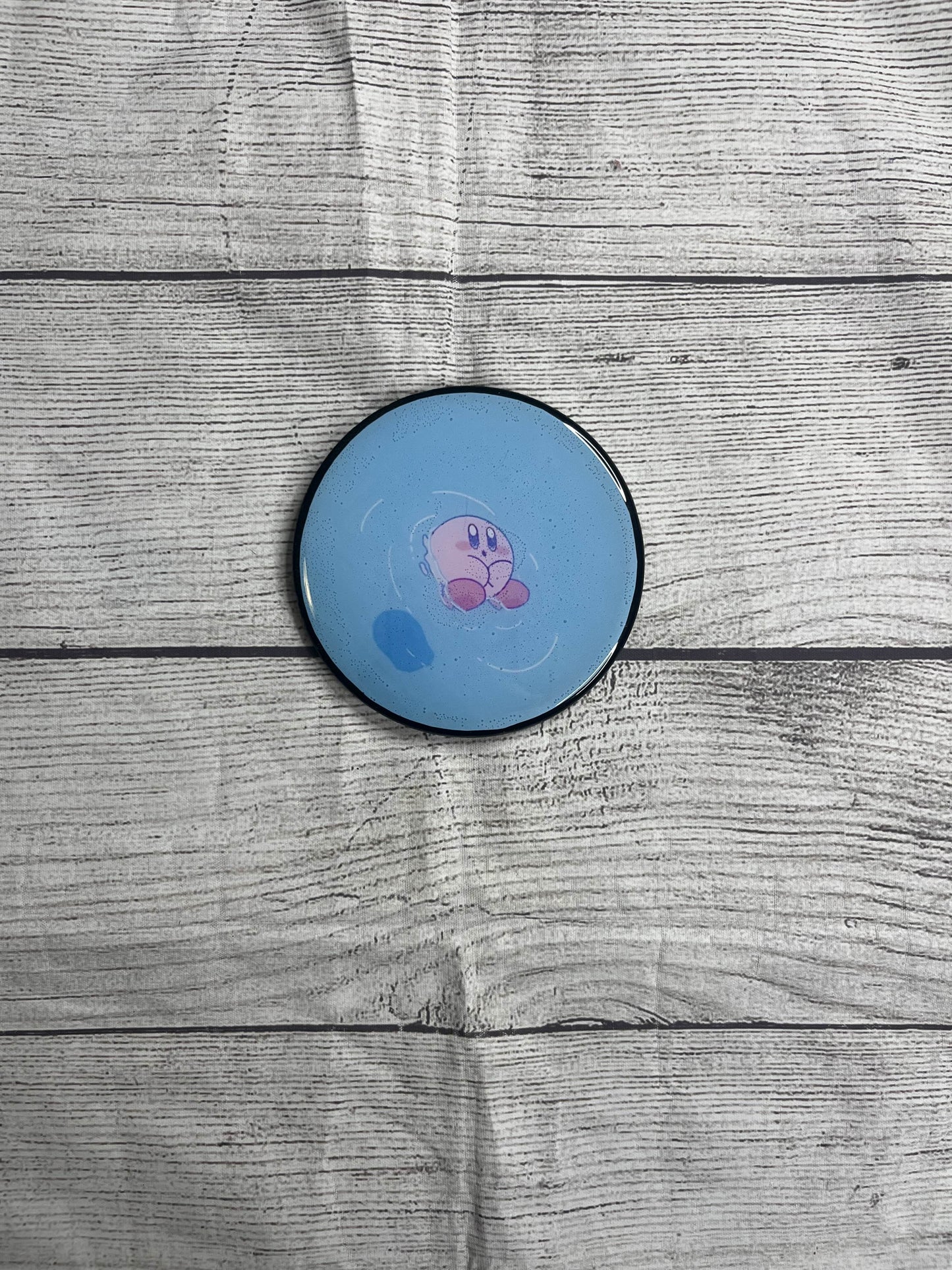 Swimming Kirby Epoxy Resin Wood Coasters