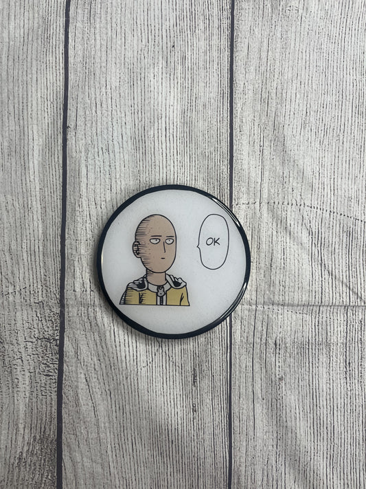 One Punch Man Epoxy Resin Wood Coasters