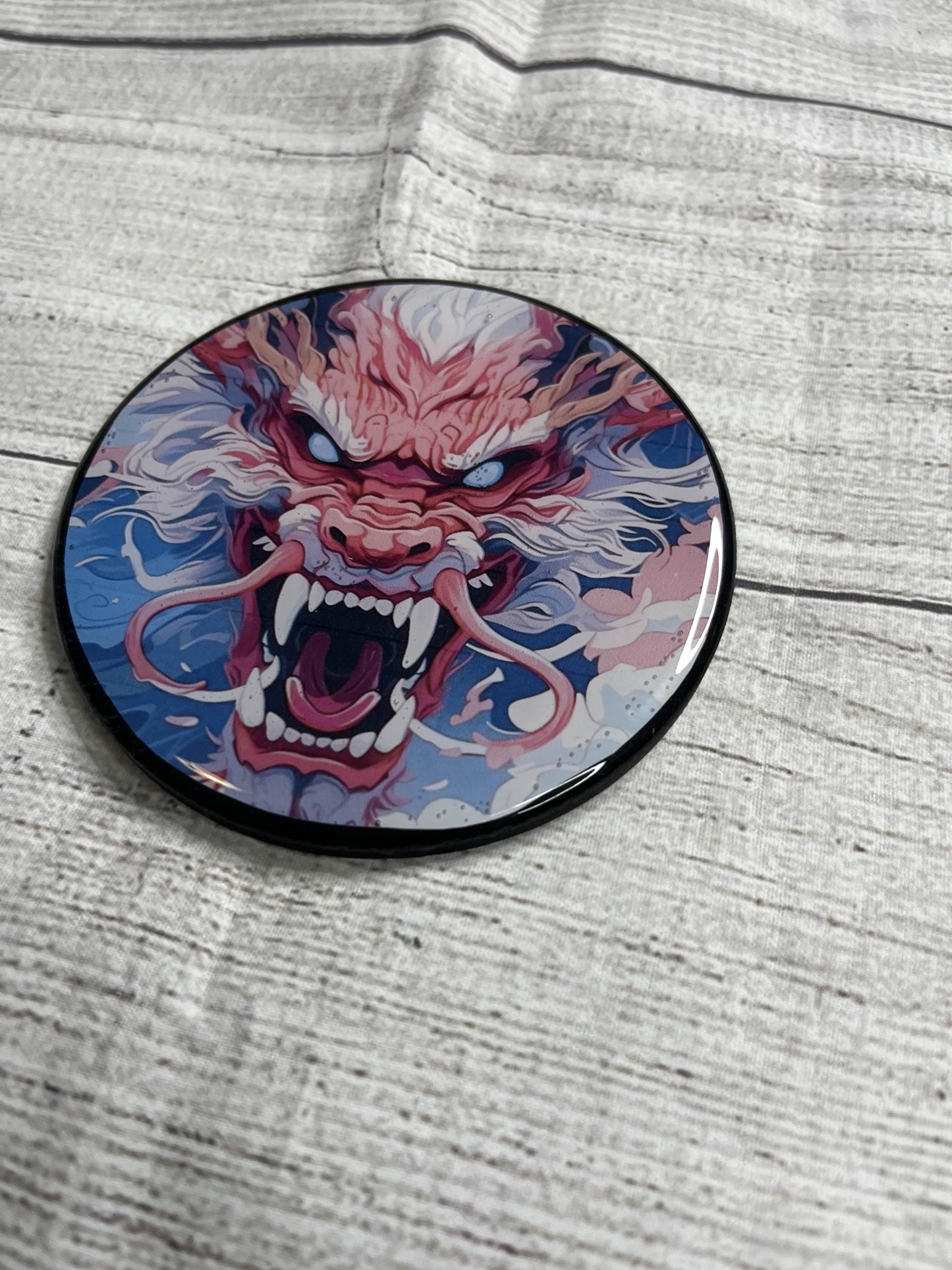 Mythical Dragon Epoxy Resin Wood Coasters