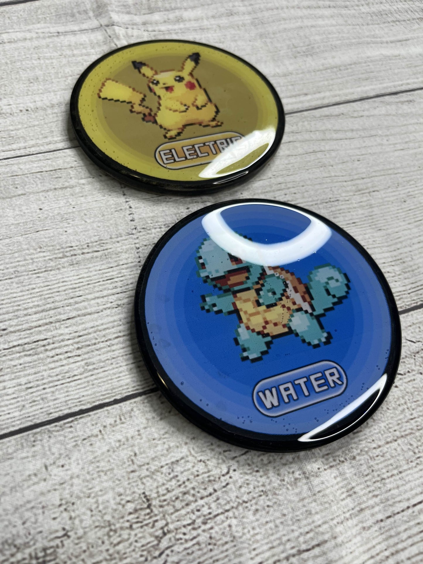 Custom Pokemon Epoxy Resin Wood Coasters