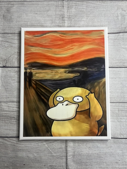 Psyduck Scream Canvas Wall Art