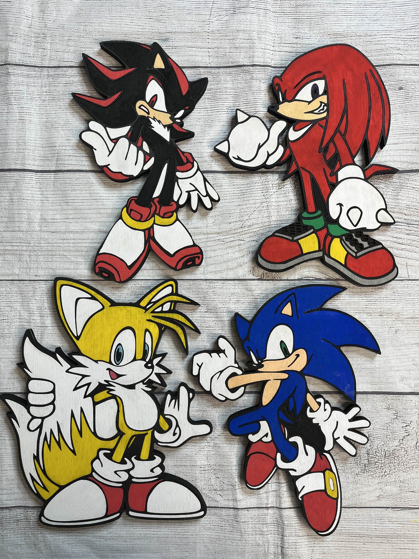 Sonic Characters Wood Wall Art Sign