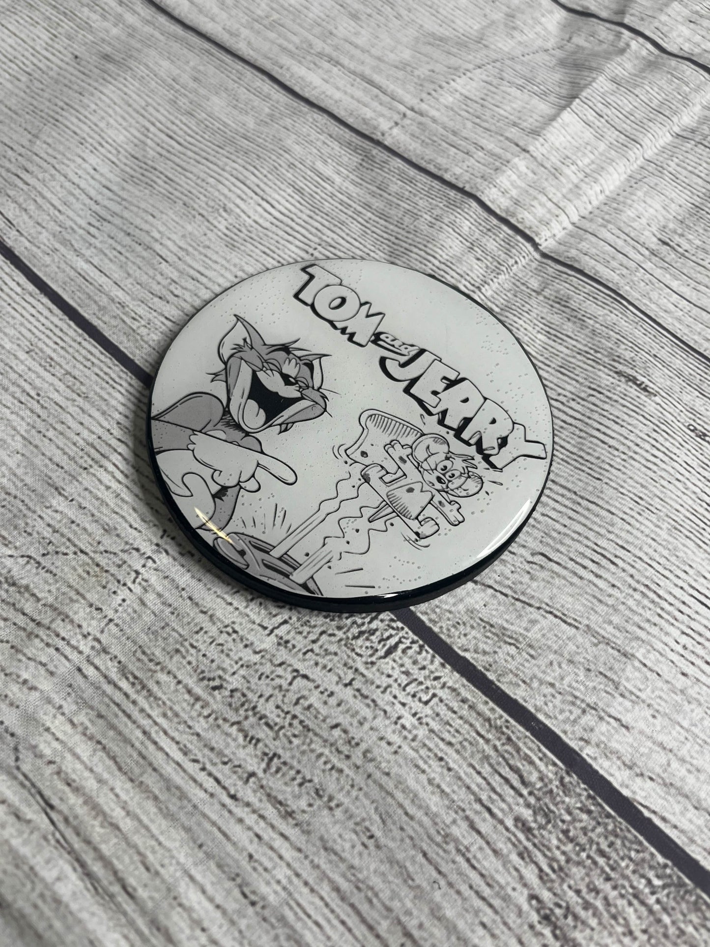 Classic Cartoon Epoxy Resin Wood Coasters