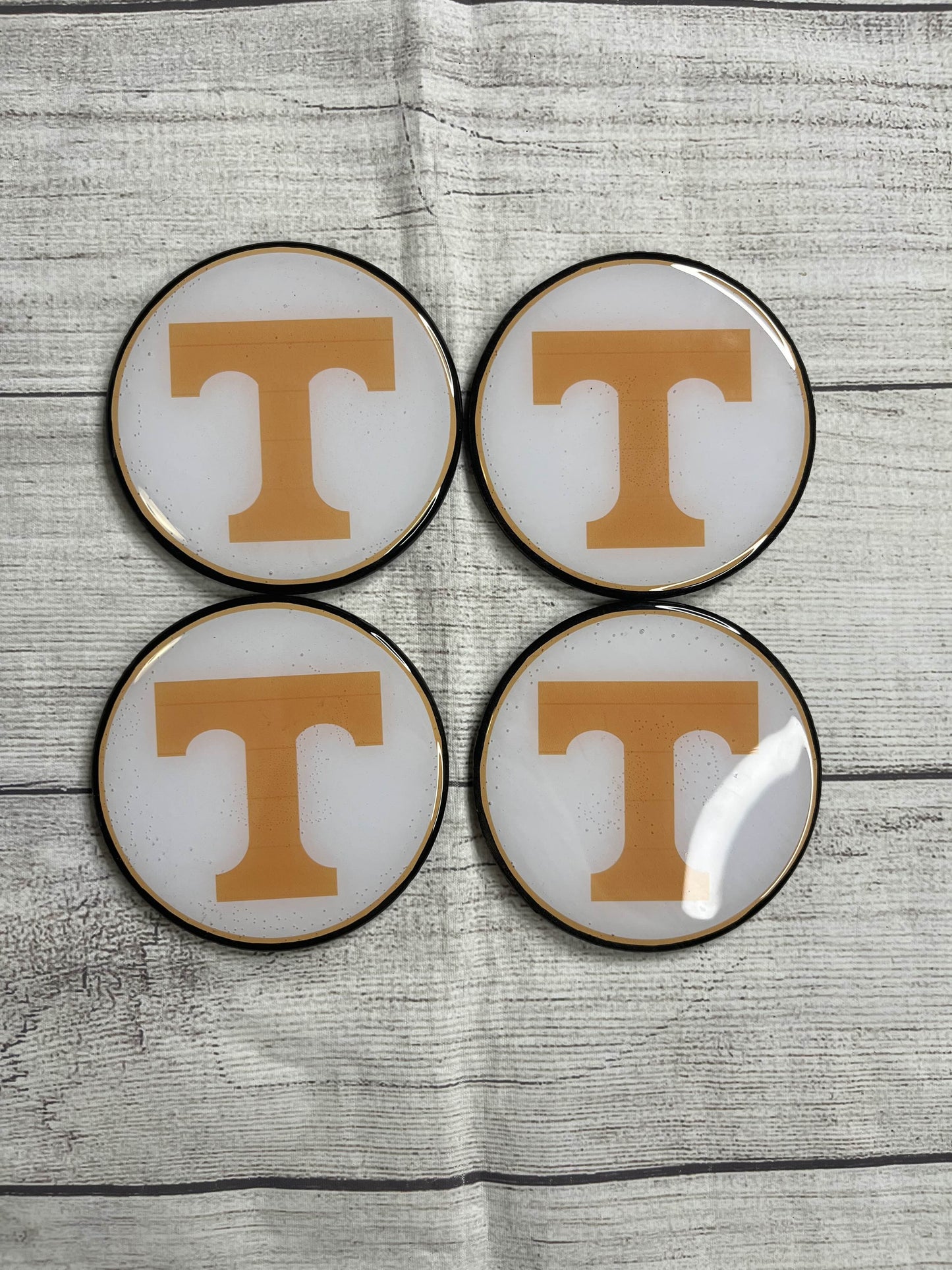 College Football Epoxy Resin Wood Coasters