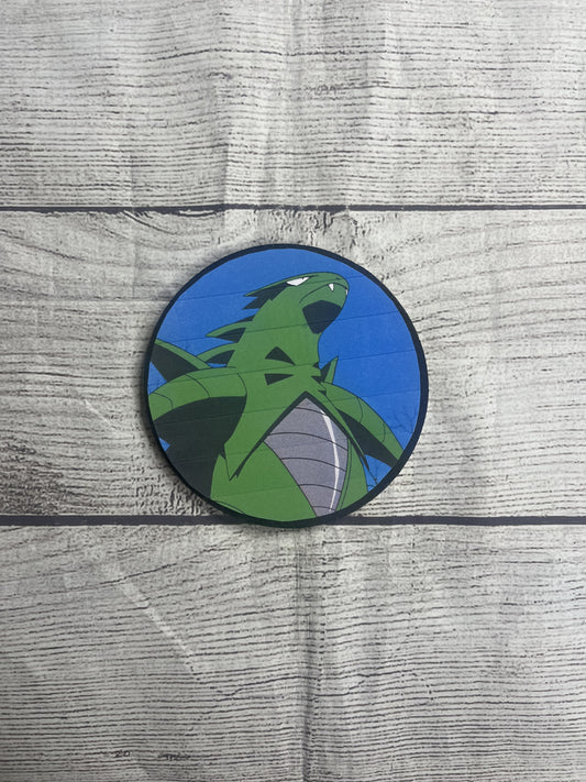 Tyranitar Epoxy Resin Wood Coasters