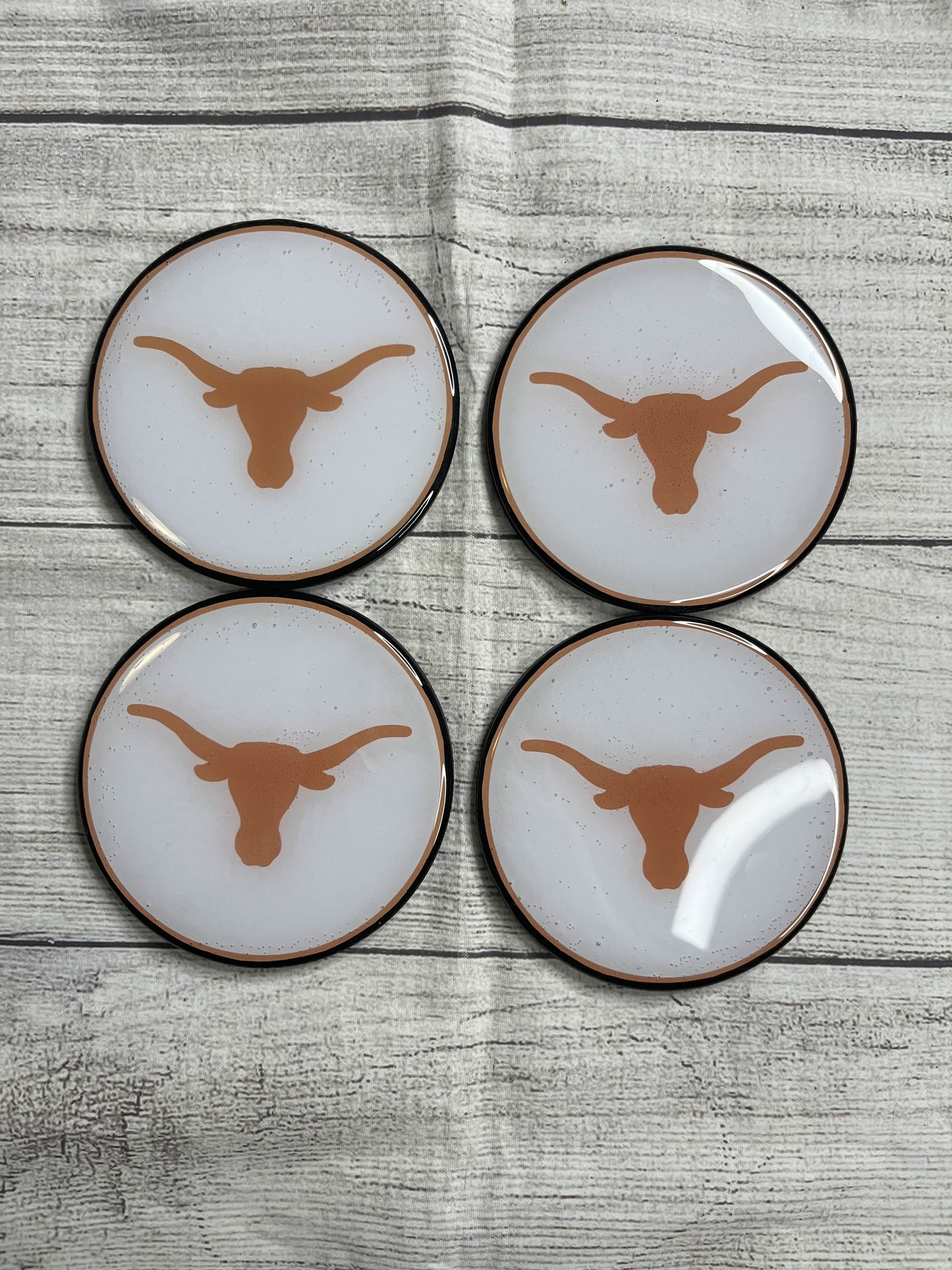 College Football Epoxy Resin Wood Coasters