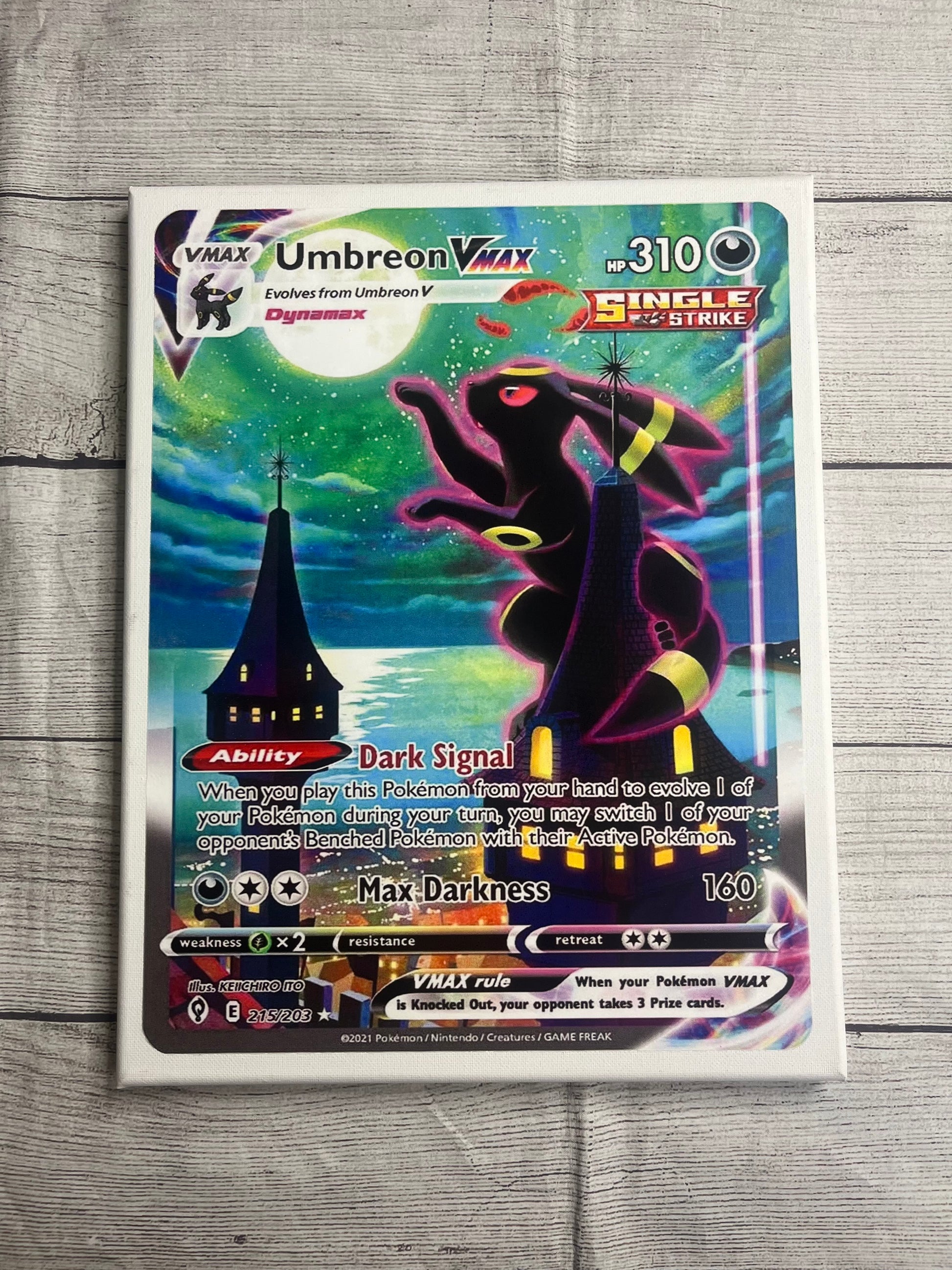 Umbreon Card Canvas Wall Art - Pokémon Decor