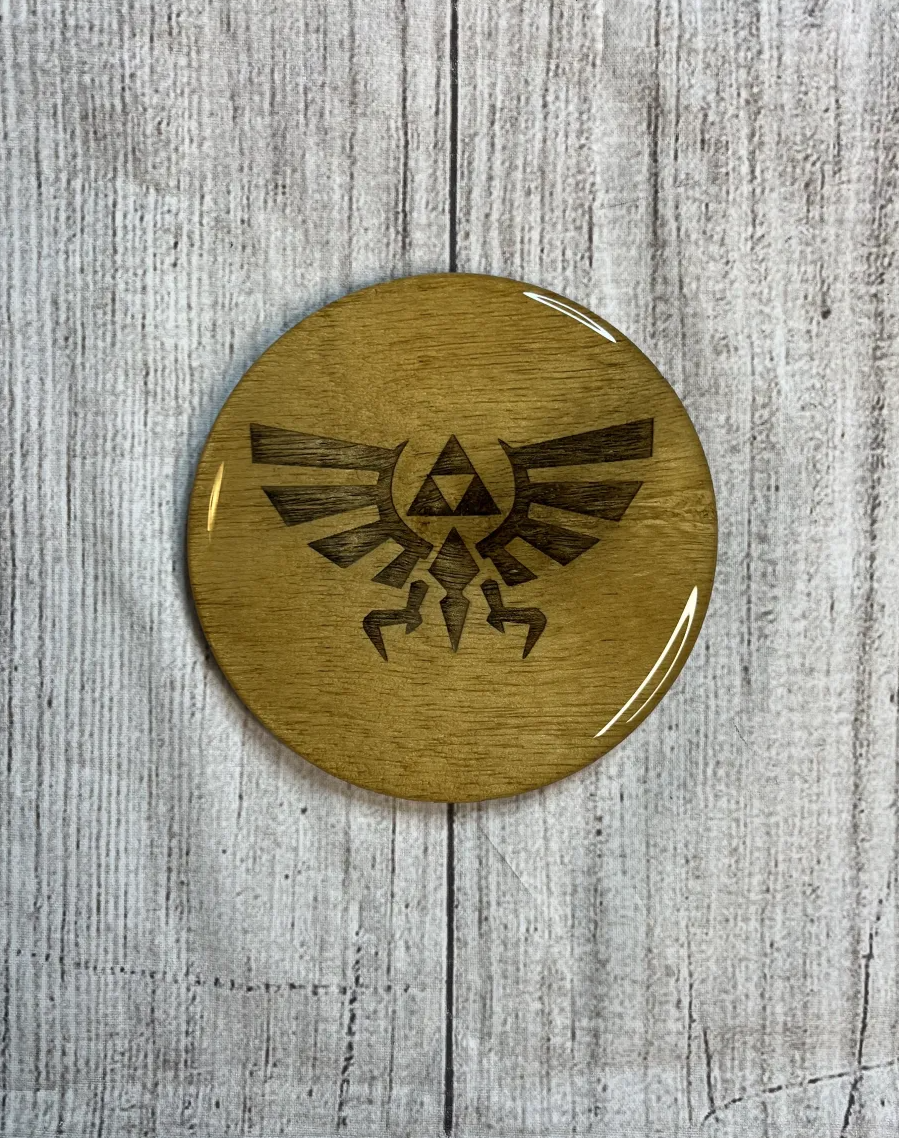 LoZ Epoxy Resin Wood Coasters