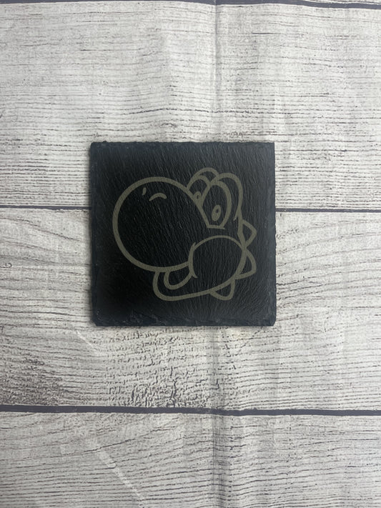 Yoshi Laser Engraved Slate Coasters